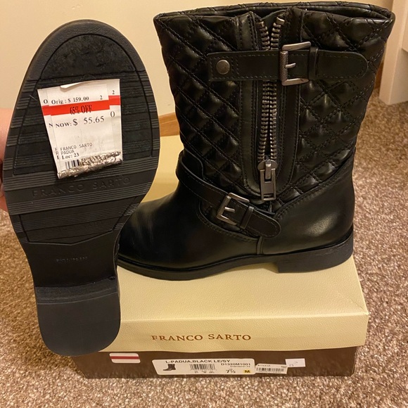 BRAND NEW!! Size 7.5 Franco Sarto short black boot - Picture 2 of 3